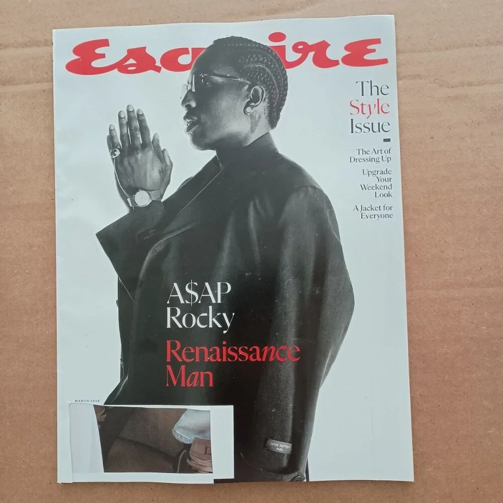 Esquire magazine March 2026 featuring A$AP Rocky